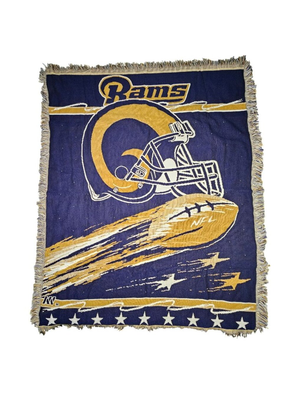 Los Angeles Rams NFL Woven Throw Blanket w/ Fringe 42"x53" The Northwest Company
